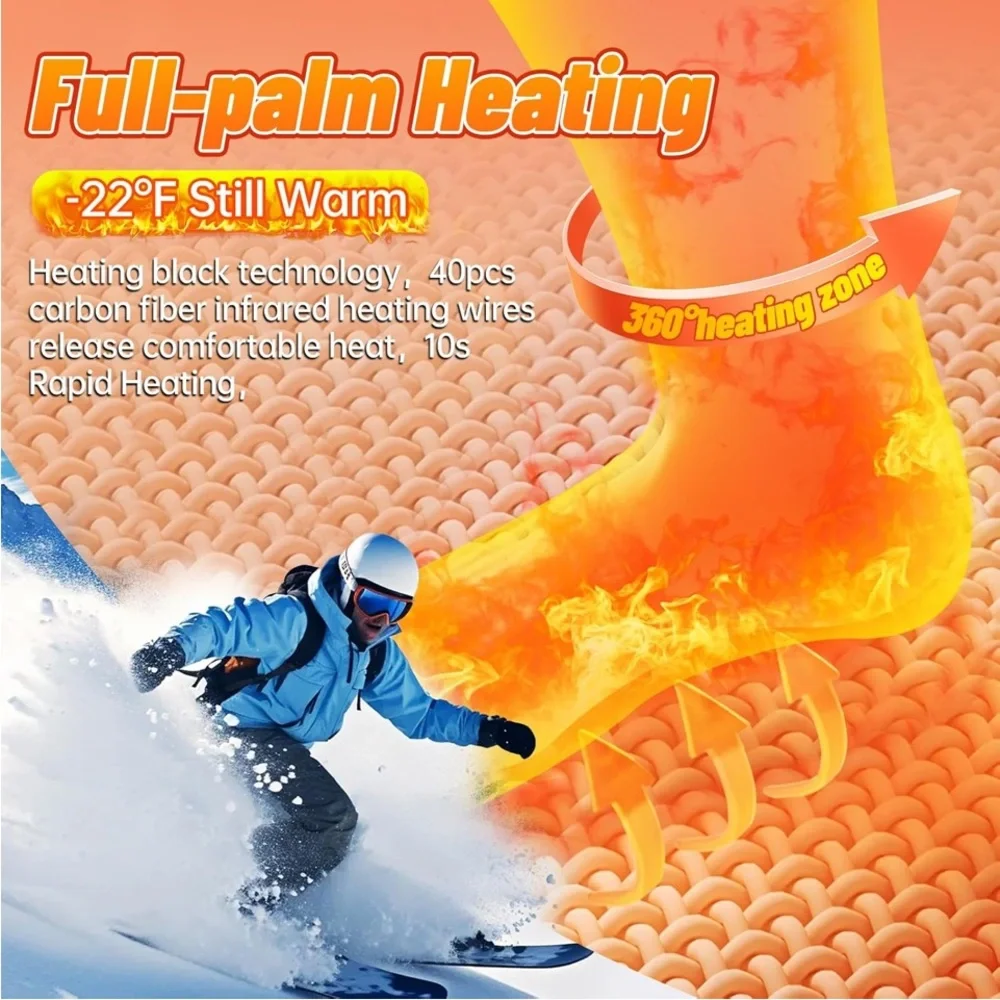 New Heated Socks for Men Women with APP Remote Control, 7.4V..